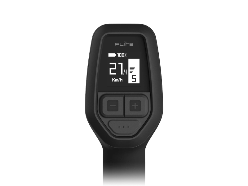 Handheld Flite Controller showing speed and battery level