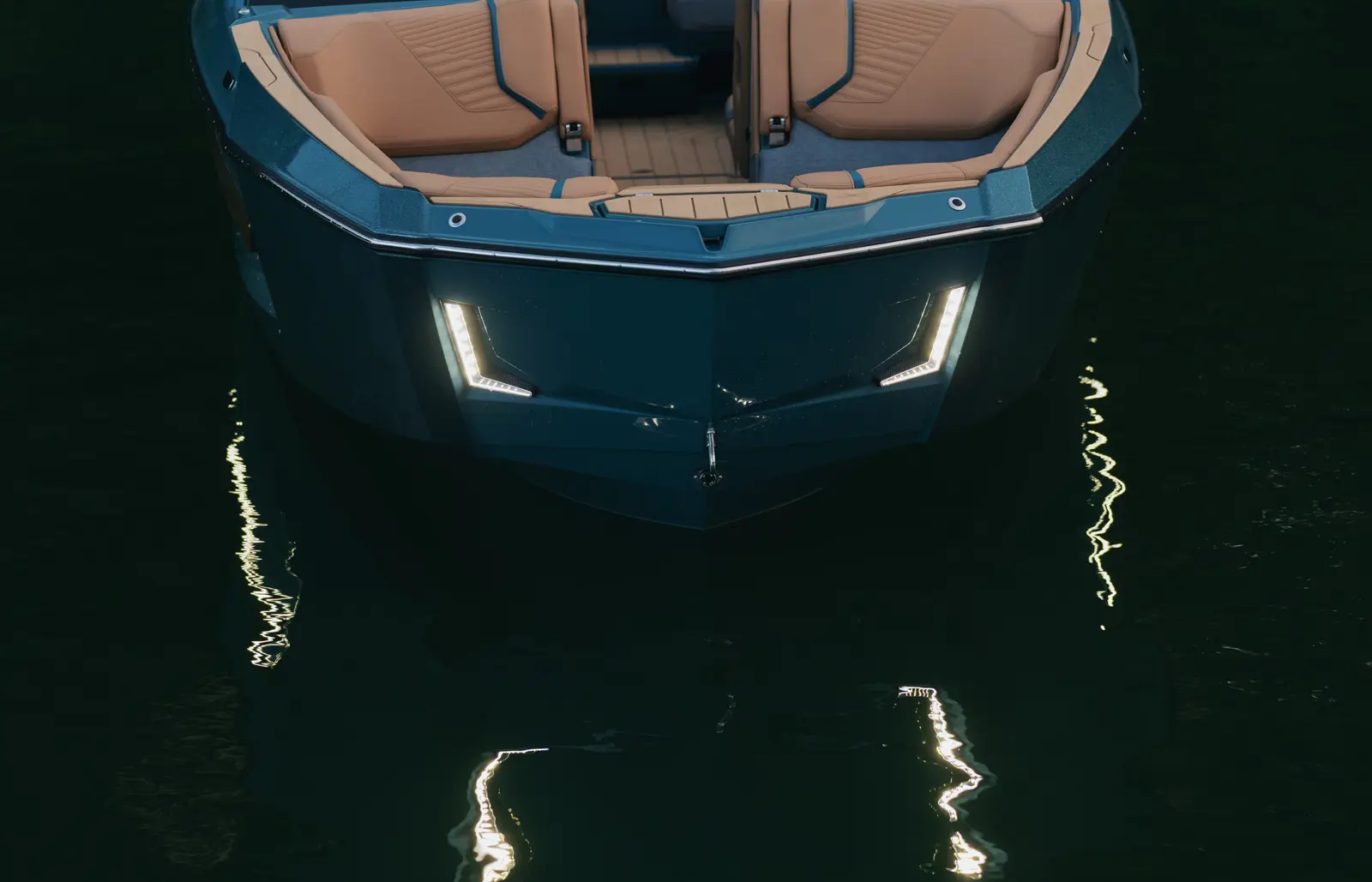 Bow of the 2026 MasterCraft X24 seen head-on