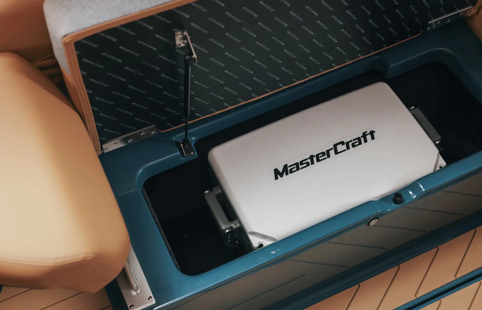Integrated storage compartment detail aboard the X24