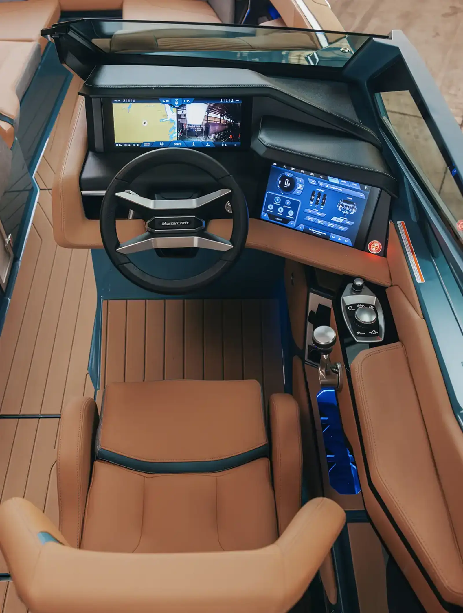 The redesigned X Helm and audio controls aboard the 2026 X24
