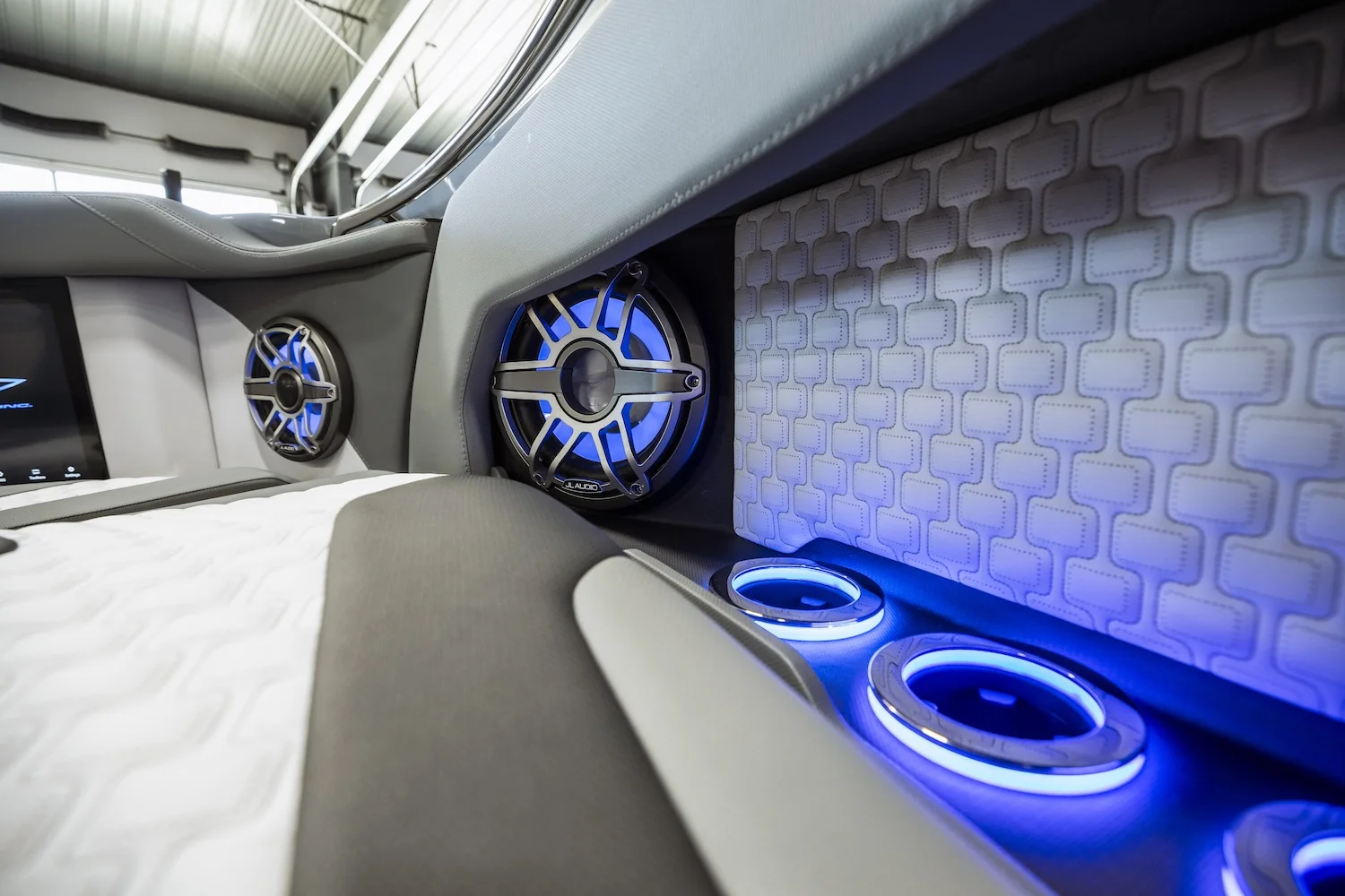 Audio and hardware detail inside an MTI cockpit